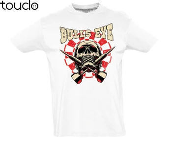 Vara Tricou Dart T-Shirt BULLS EYE Totenkopf Craniu S-3XL O-Neck T-shirt