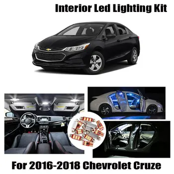12pcs LED Alb de Lumină de Lectură Dom Becuri de Interior Kit potrivit Pentru 2016 2017 2018 Chevrolet Cruze Portbagaj Cargo Oglindă Licență Lampa