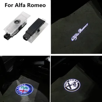 Pentru Alfa Romeo Bun Venit Lumina Portiera Proiector Logo-Ul Fantomă Laser Umbra Lampă Pentru Giulietta Stelvio Mito Giulia 159 Brera Spider