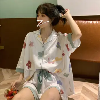 Coreeană Pijamale pentru Femei Acasă Costum Pigiami Donna Cameră Purta Pijamale Femei Haine 2020 Toamna Pijama Mujer Haine de Acasă Sleepwear