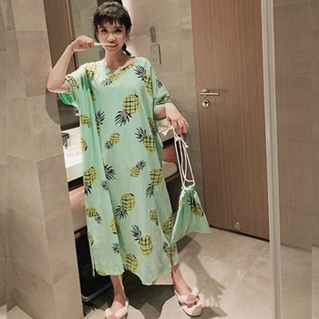 Cămăși de noapte pentru Femei de Vara Dulce Moale Proaspăt Student Drăguț Liber de Mari Dimensiuni 2XL Tipărite Acasă Purta Minunat Ulzzang Ins Pijamale la Modă