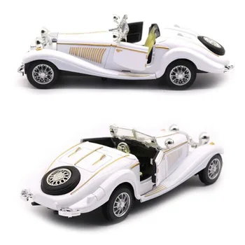 Culoare albă, 1:28 Scară 16.8 CM din Aliaj de Metal Diecasts 500K Clasic Trage Înapoi 1936 model de masina Vehicule Jucarii Model F Colectia pentru Copii
