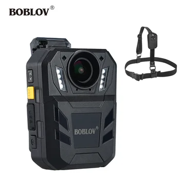 BOBLOV WA7-D Purtate pe Corp de Camera 32MP HD 1296P Portabil Camera DVR Recorder Video de Securitate Centura de Piept de Control de la Distanță camera de poliție