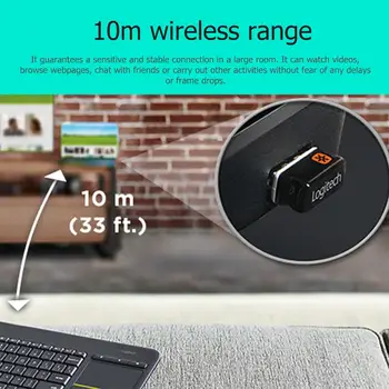 Logitech K400 Plus Wireless Touch Tastatura cu Touchpad-ul pentru Android Smart TV HTPC Tastatura 2.4 GHz de la Tastatură pentru PUBG