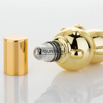 100buc 8 ml UV Sticlă de Parfum Roll pe Sticla cu inox rola mingea de Aur de Argint capac capac pentru ulei esential F2912