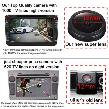 1280*720 Pixeli 1000TV linie de 170 grade portbagaj se ocupe de Back-Up Camera retrovizoare Pentru VW Skoda Superb Yeti Fabia Octavia Audi A1