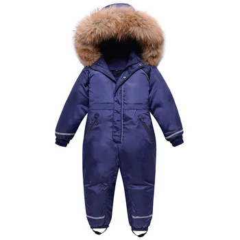 Impermeabil Real Blana Groasa Salopeta Fete 3-10 Ani Copii Salopete Pentru Copii Costum De Schi De Zăpadă Purta 2020 Iarna Baieti Snowsuit