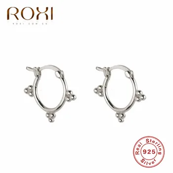 ROXI Argint 925 Trei Ball Stud Cercei Floarea-soarelui Punct Minuscul Cercei Mici de Cartilaj Helix Piercing Cercei pentru Femei
