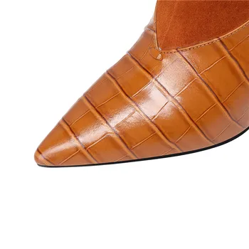 MORAZORA 2020 New sosire moda cizme glezna calitate de top 3 culori doamnelor pantofi de toamna iarna pentru femei cizme pentru femei negru portocaliu