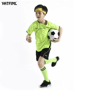 YATFIML Copii Fotbal 2018 Echipa Personalizate de Instruire a copiilor de Fotbal Jersey Set Copii Tati Și M-Fotbal Băieți Haine militare, Uniforme