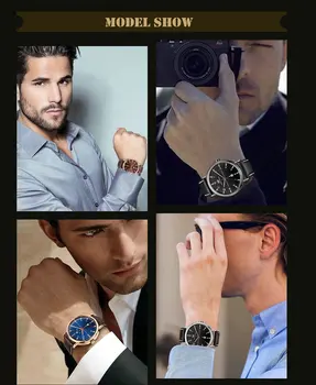 MINIFOCUS Moda Simplu Cuarț Ceas pentru Bărbați Afaceri de Lux Ceasuri Sport Calendar Ceasuri se Răcească Negru din Piele Curele de Ceas