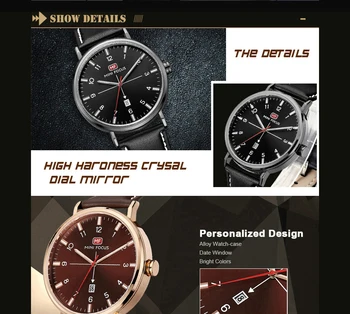 MINIFOCUS Moda Simplu Cuarț Ceas pentru Bărbați Afaceri de Lux Ceasuri Sport Calendar Ceasuri se Răcească Negru din Piele Curele de Ceas