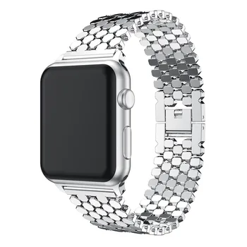 Curea din Otel inoxidabil Curea pentru Apple Watch 44mm 40mm 42mm 38mm pentru iwatch 5 4 3 21 Bijuterii de Aur Trupa Brățară Accesorii