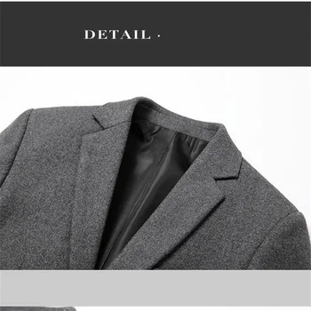 XiaoYudian Solid Blazer Britanic Masculin Elegant Sacou Sacou Costum Business Casual Pentru Barbati Regular haină de Lână Brand