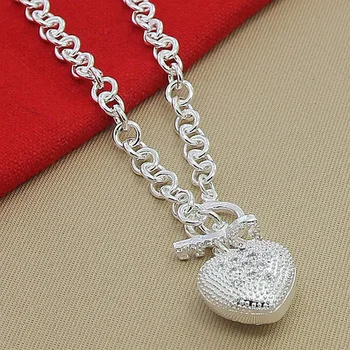 925 De Bijuterii De Argint Inima Pandantive Coliere Lanțuri Pentru Femei De Ziua Îndrăgostiților De Calitate Superioară Bijuterii Cadou