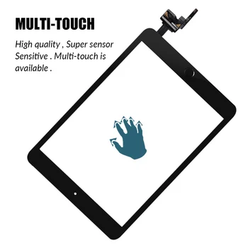 Touchscreen Pentru iPad Mini 3 Mini3 Sticla Touch Screen Digitizer Butonul Home Cu IC Conector Pentru iPad mini 3 A1599 A1600 A1601