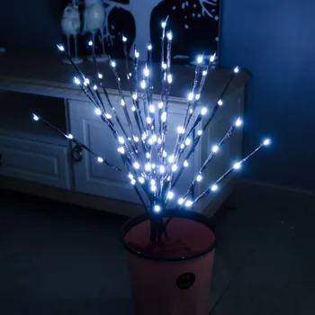 Decoratiuni de craciun pentru Casa Lumina String 20 LED-uri de Simulare Ramura Salcie Lampa Ghirlanda Decor Craciun Lumini Noel Anul Nou