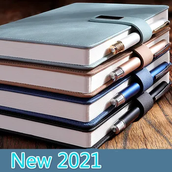 A5 Piele Pu Moale Avansate 2021 Notebook Business Planner De Birou Agenda Călător Jurnalul De Lux Acoperi Frumos