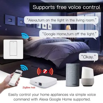 UE Standardul Zigbee Tuya/Smart Life APP 1/2/3 Gasca WiFi Perete de Lumină Atingeți Comutatorul pentru Google Acasa Amazon Alexa Control Vocal