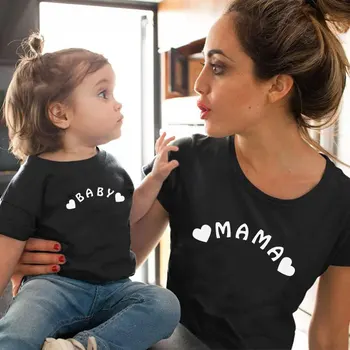 Moda De Vara A Familiei De Potrivire Haine Mami Și Cu Mine Haine Mama Fiica Potrivire T Shirt Mama Copii Tipărite Haine