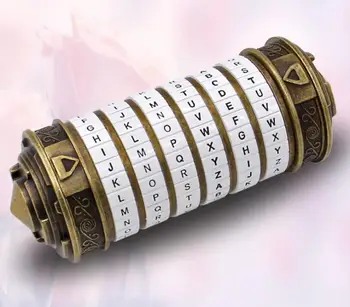 Leonardo da Vinci code jucării Metal Criptex încuietori de nunta cadouri de Ziua de nastere Scrisoare Parola de evacuare camera de recuzita