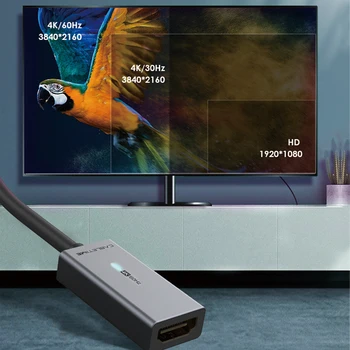 CABLETIME Displayport la HDMI Convertor Adaptor HDMI 4K/60Hz placat cu Aur pentru Laptop, Proiector Displayport la HDMI Adaptor N358