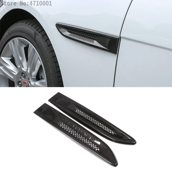 Pentru Jaguar XFL XE F-PACE caroserie Partea Aripii de Ventilație de Evacuare Garnitura Capac ABS, Fibra de Carbon, Accesorii Auto 2 buc