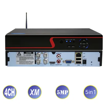 Xmeye 4CH 5MP 5in1 AHD DVR Hibrid Recorder H. 265 cu Wifi Pentru Analog AHD CVI TVI Camere IP de Supraveghere de Securitate CCTV P2P
