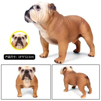18*9*12.5 CM Picioare Mare de Bulldog Simulare Animal Sălbatic Masiv Model Static engleză Bulldog, Câine de Companie Jucarie pentru Copii Decor