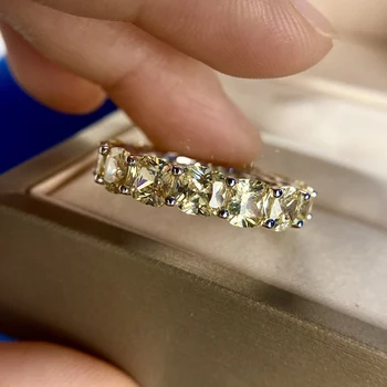 Un Fluture de Argint 925 Nunta Inel pernite SONA Galben Inel de Logodna cu Diamant de Lux Bijuterii
