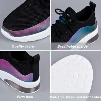 2020 Nouă Femei Adidași Dantela-Up Plasă De Colorat Cu Pernă De Aer Indesata Adidasi Casual Vulcanizat Pantofi Confort De Mers Pe Jos Pantofii Adidas