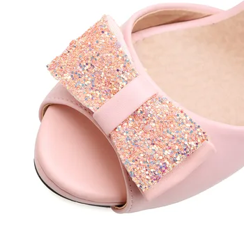 MORAZORA 2020 vânzare fierbinte femei sandale roz dulce bowknot pantofi de vara elegante peep toe pantofi de bal pătrat confortabil pantofi cu toc