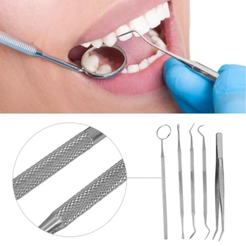 6pcs/set Profesional Oțel Inoxidabil Dentare Set Dentist Dinții Kit Orală Curat Sonda Pensete Tool Kit