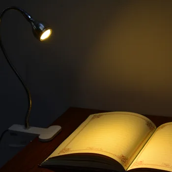USB Power Clip-On LED Cartea Lampa de Birou Lumina 1W Pat Flexibil de Carte de Lectură Luminile Lampa de Masa pentru Dormitor Camera de Camin