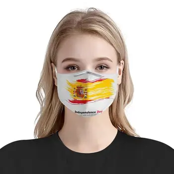 Imaginea logo-ul personalizat incomplete pavilion spaniol 4buc Măști cu Filtru de Carbon Introduce Anti-praf Anti-infecție Masca Reutilizabile Masca de Fata Spania