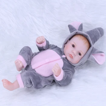 Drăguț 10 Inch Mini Păpuși Reborn Dormit Nou-Nascuti Bebe Renăscut Realist Papusa Cadou Pentru Baie Juca Corp Plin De Silicon Păpușă Jucărie