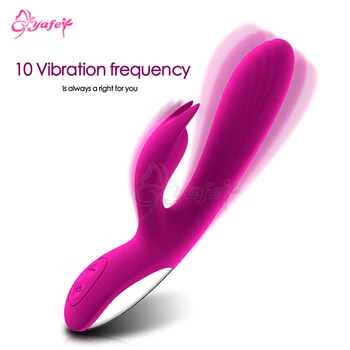 YAFEI Silicon 10 Viteza de Iepure Vibratoare pentru Femei Vagin Stimulator Erotic Jucărie G Spot Vibrații faloimitator Adult Sex produsele