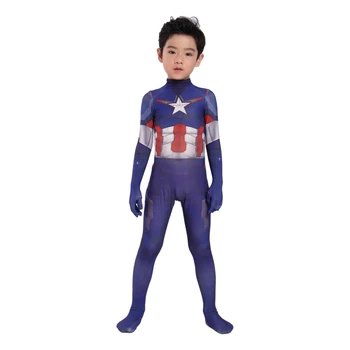 Copii Captain America Cosplay Costum costume de halloween pentru copil, Căpitanul costum