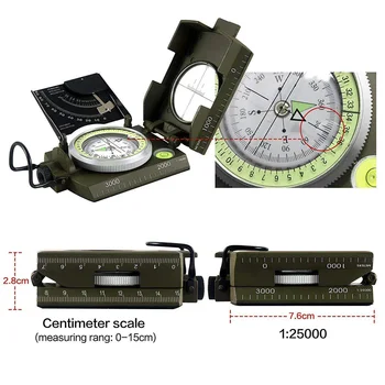 Eyeskey Mulitifunctional De Supraviețuire În Aer Liber Compass Militară Camping Impermeabil Busola Geologică Digitale, Echipamente De Navigație