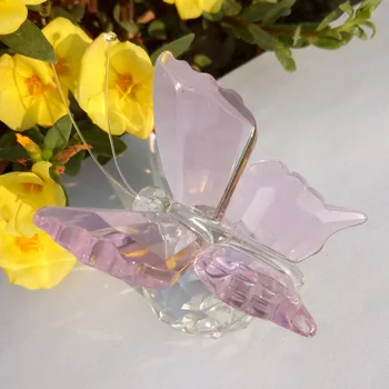 1 BUC Animalul de Cristal Fluture Meserii Sticlă Prespapier Pietre Naturale Figurine Decor Ornamente Acasă Suvenir de Nunta Cadou MI-028