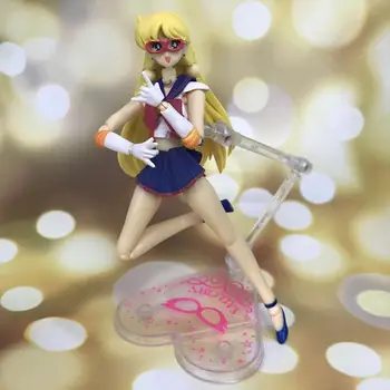 Drăguț Anime Sailor Moon Pretty Guardian Sailor Venus Minako Aino PVC Acțiune Figura Modelul de Colectare Jucarii Copii Papusa 16cm