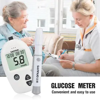Alb Metru De Glucoza Din Monitor Diabetici Portabile De Detectare De Uz Casnic Din Material Plastic Durabil Glucometru Tester Detectarea Rapidă De Sănătate