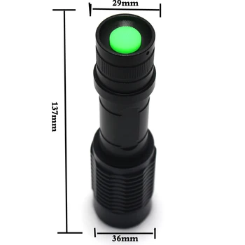 Alb Rosu Verde de 4000 de lumeni Zoom Tactice de Lumină LED-uri Lanterna de Vanatoare+încărcător+a Monta Comutatorul de Presiune+cutie