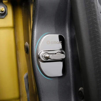Auto Door Lock Acoperire din Oțel Inoxidabil Rezistent la Rugina Catarama Protector Shell Caz Pentru Smart 451 453 fortwo forfour Accesorii Auto