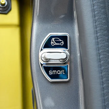 Auto Door Lock Acoperire din Oțel Inoxidabil Rezistent la Rugina Catarama Protector Shell Caz Pentru Smart 451 453 fortwo forfour Accesorii Auto