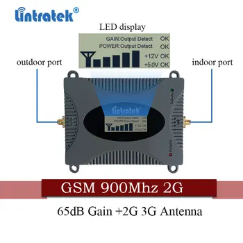 Lintratek 2G Amplificator de Semnal GSM 900mhz Celulare Repetor 65dB Semnal de Telefon Mobil Amplificator Amplificador+ Antena Yagi Rusia 15