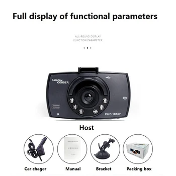 2.4 inch G30 Video Auto DVR Bord Cam Full HD Night Vision G-Senzor Dash Camera Auto cu Unghi Larg Video Recorder Dashcam Accesorii