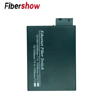 10/100/1000M Ethernet comutatorul de Fibre 2*RJ45&1*SC Optic Media Converter Modul Single Port de fibra