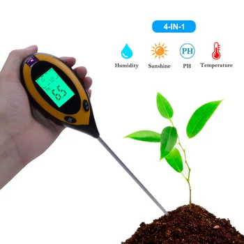 De Apă din sol, Umiditate, Lumină PH Metru Tester Digital cu Analizor de Test Detector pentru Gradina de Flori de Plante Hidroponice Instrument de Gradina