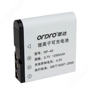 Ordro NP-40 3.7 V 1250mAh Baterie pentru Ordro Z20 Z80 Z8P Digitală Cameră video digitală Cameră Video